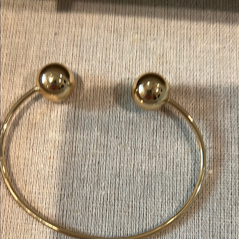 Elegant Gold-Tone Open Cuff Bracelet